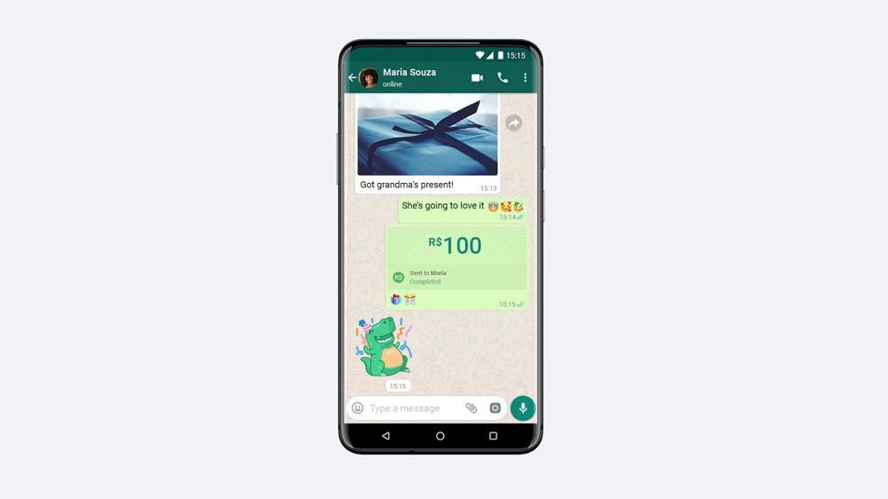 WhatsApp send and transfer money in-app digital payment